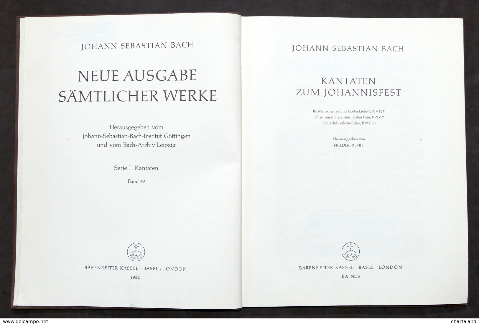 Musica Spartiti Bach - Neue Ausgabe Samtlicher Werke - Band 29 - Kantaten - 1982 - Non Classificati