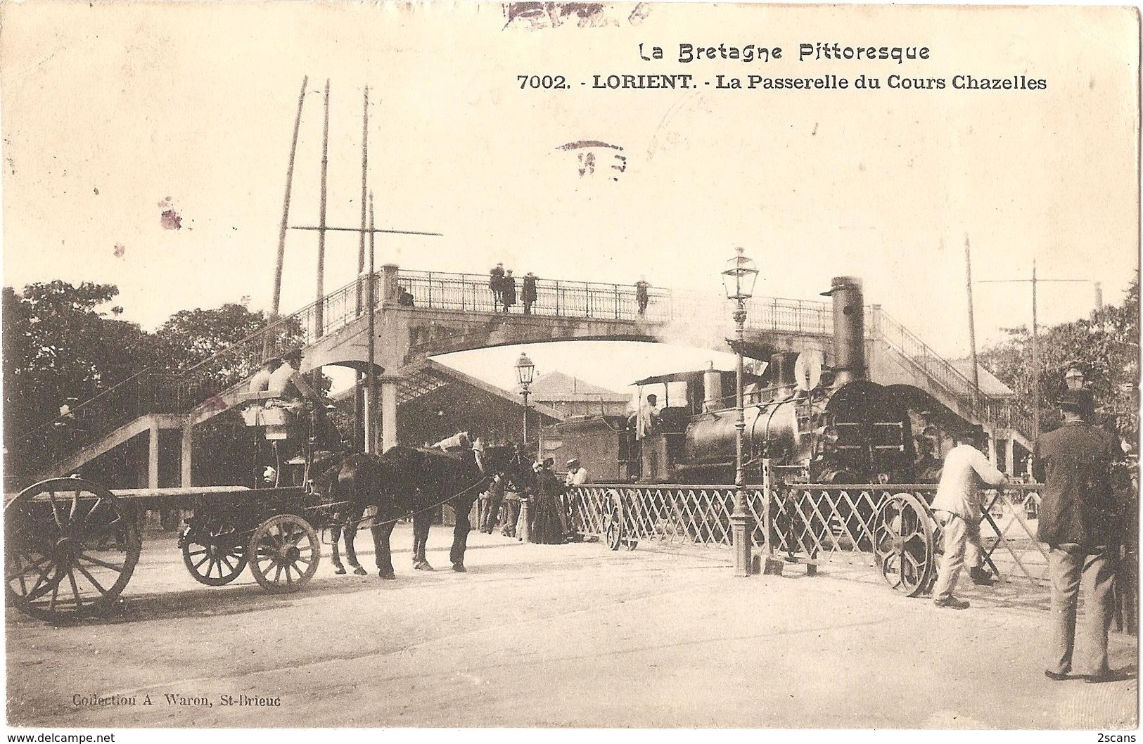 Dépt 56 - LORIENT - La Passerelle Du Cours Chazelles - (locomotive, Train) - La Bretagne Pittoresque - Lorient