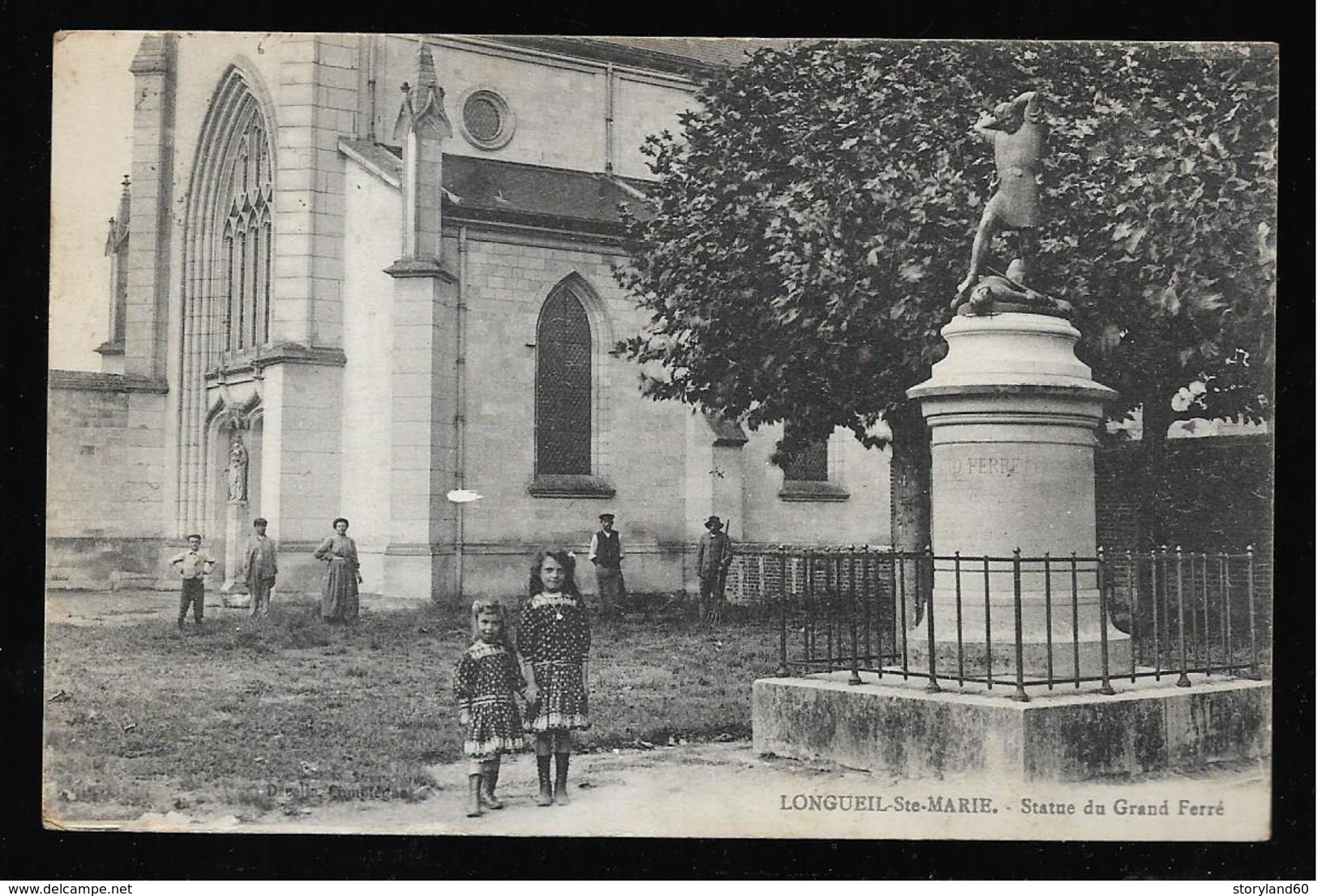 Cpa 02935 Longueil Sainte-marie Statue Du Grand Ferré  , Enfants - Autres & Non Classés