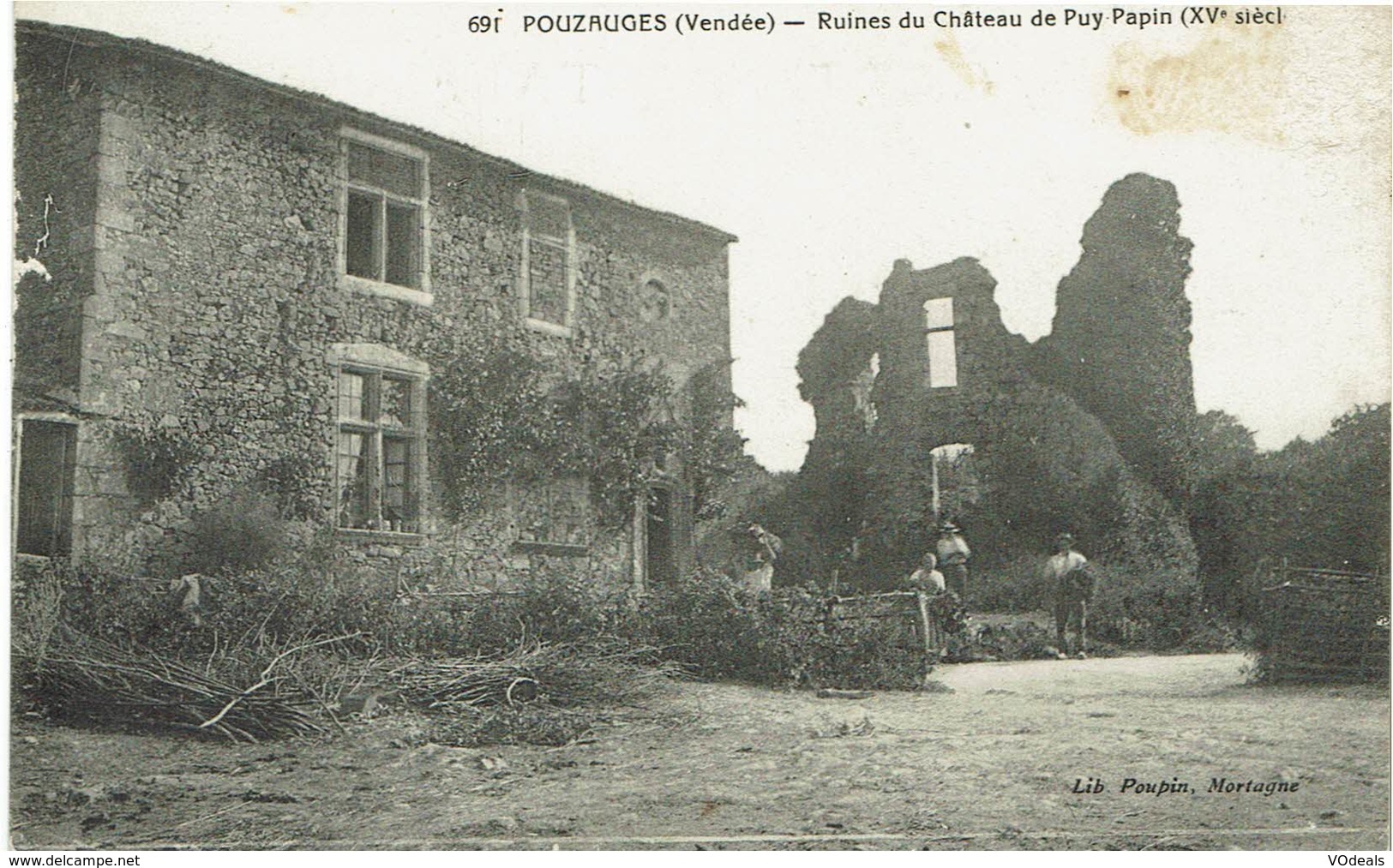 CPA - France - (85) Vendée - Pouzauges - Ruines Du Château De Puy Papin - Pouzauges