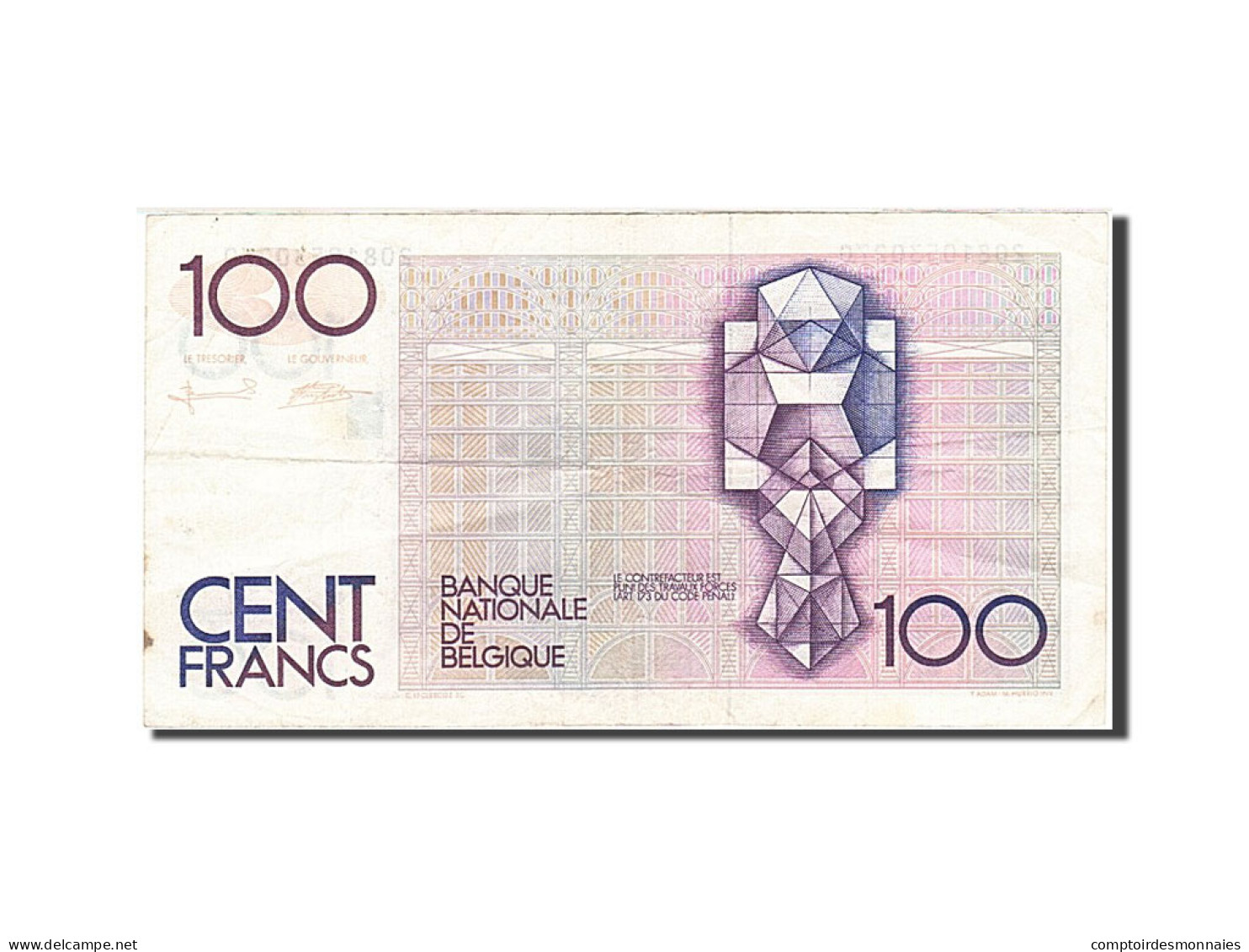 Billet, Belgique, 100 Francs, 1981-1982, Undated (1982-1994), KM:142a, TTB - 100 Francos