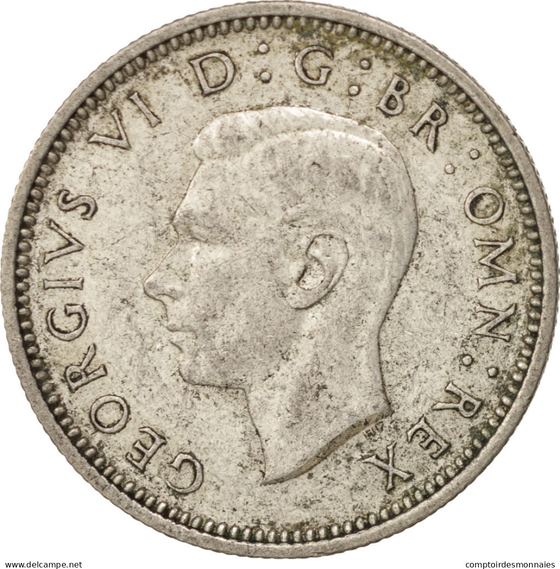 Monnaie, Grande-Bretagne, George VI, 6 Pence, 1943, TTB+, Argent, KM:852 - H. 6 Pence