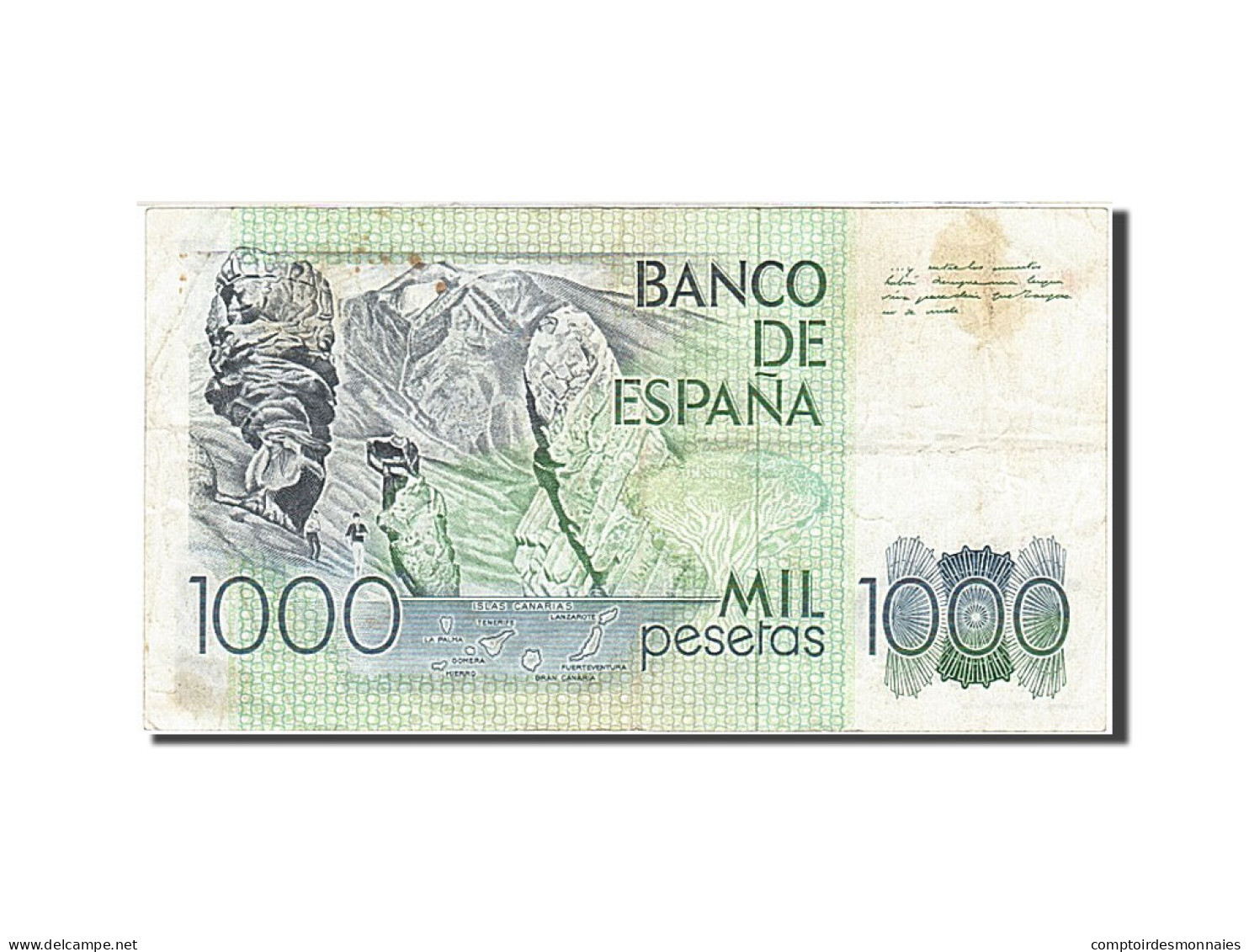 Billet, Espagne, 1000 Pesetas, 1982-1987, 1979-10-23, KM:158, TTB - [ 4] 1975-… : Juan Carlos I