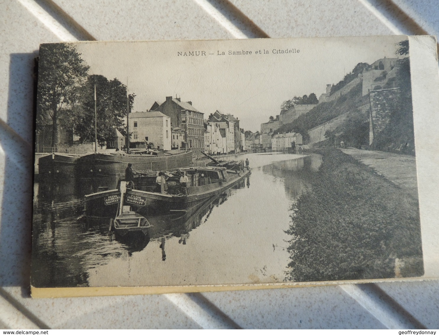 CPA Namur La Sambre Et La Citadelle Peniche Bien Visible ( Animée ) - Namur