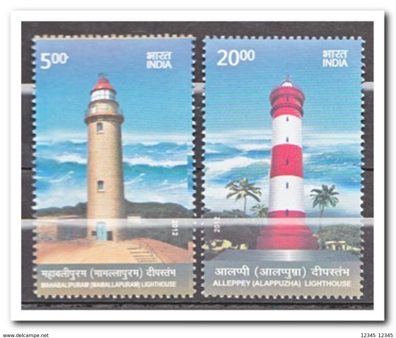 India 2012, Postfris MNH, Lighthouses - Unused Stamps