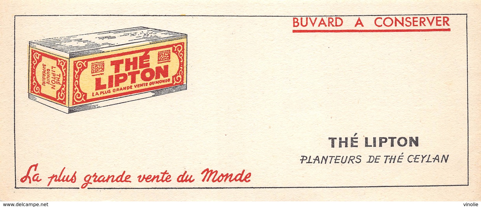 VP-GF.18 -.7451 : BUVARD. THE LIPTON - Autres & Non Classés