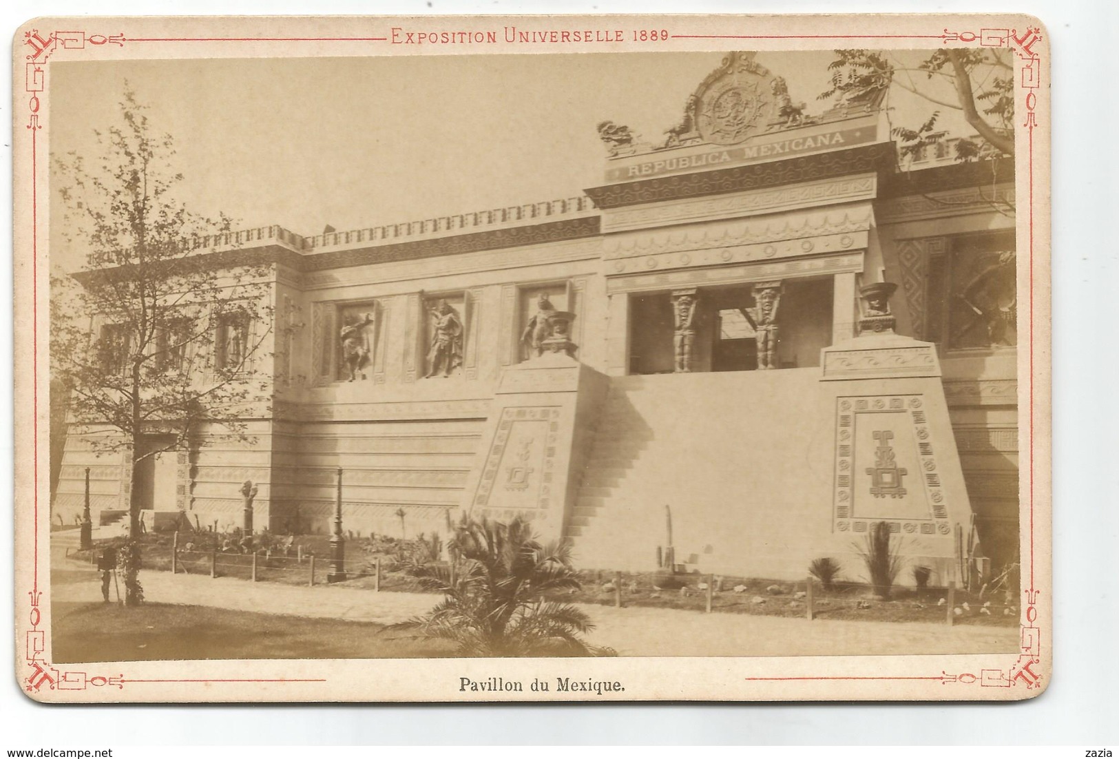 PHO.0567/ Exposition Universelle 1889 Paris - Pavillon Du Mexique - F.K.&C° - Anciennes (Av. 1900)