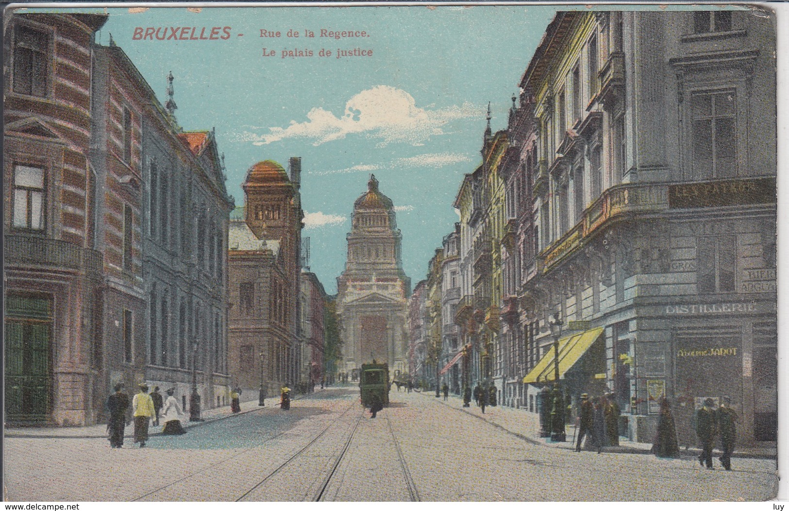 BRUXELLES  RUE DE LA REGENCE LE PALAIS DE JUSTICE  TRAM - Vervoer (openbaar)