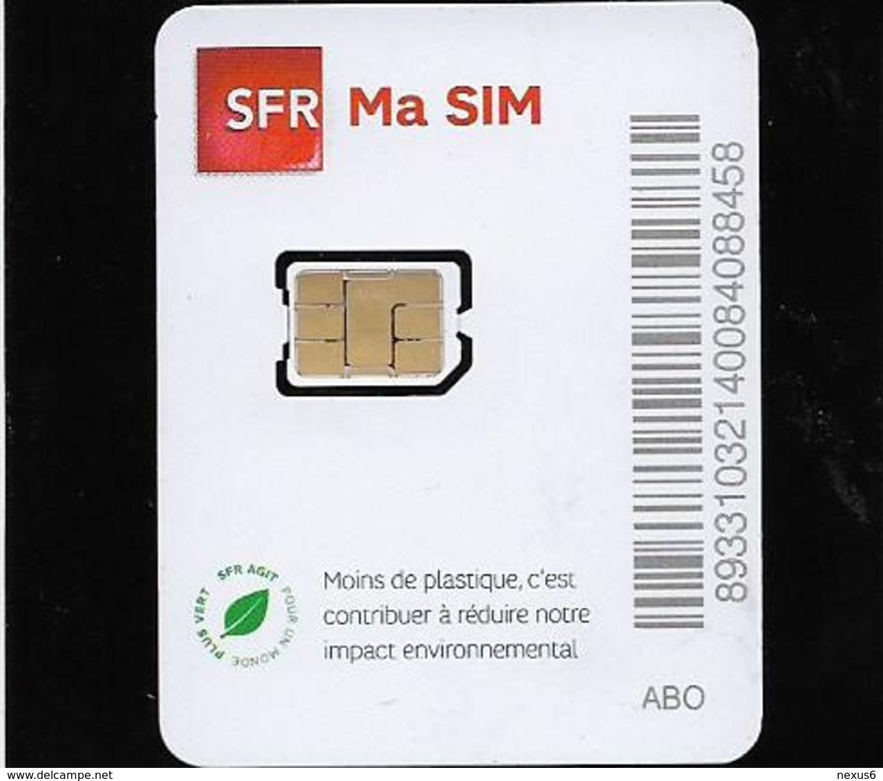 France - SFR - Ma SIM (White Mini Card) - GSM SIM4 Nano, Mint - Sonstige & Ohne Zuordnung