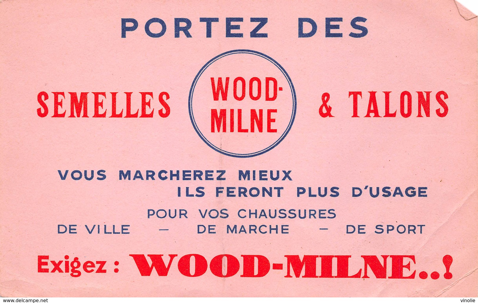 VP-GF.18 -.762  : BUVARD. SEMELLES ET TALONS. WOOD-MILNE. CHAUSSURES. - Autres & Non Classés