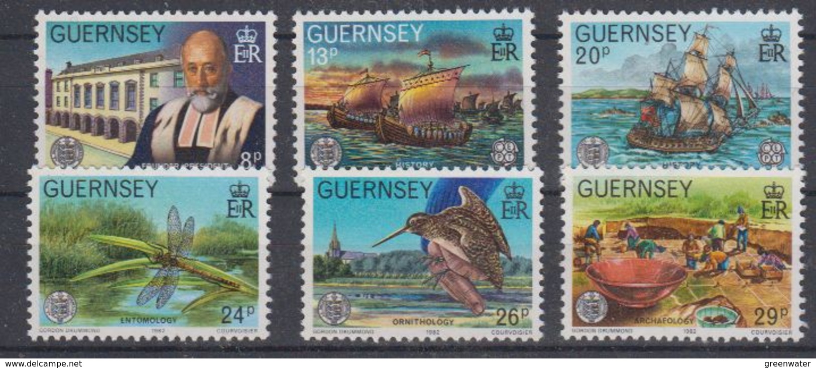 Guernsey 1982 Historical Events 6v ** Mnh (40945F) - Guernsey