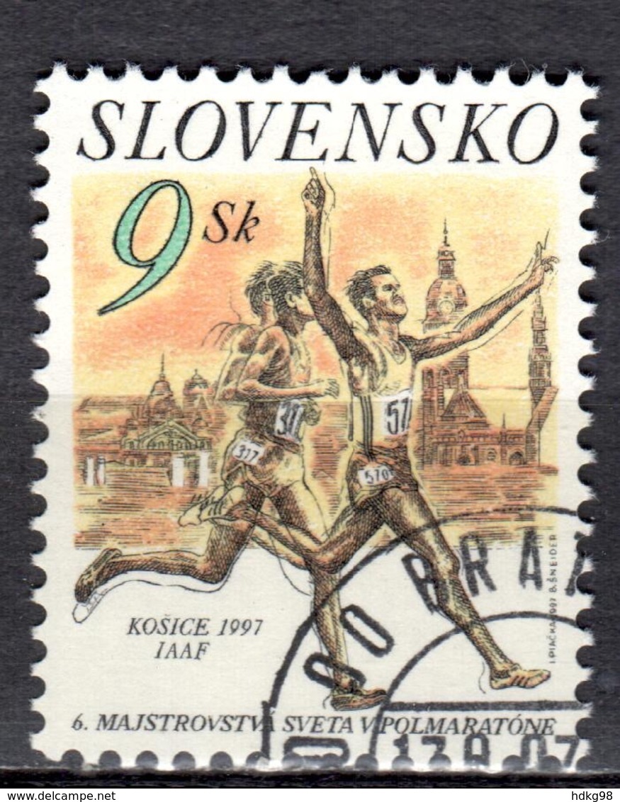 SK+ Slowakei 1997 Mi 288 295 Halbmarathon-WM, Massaker - Usados