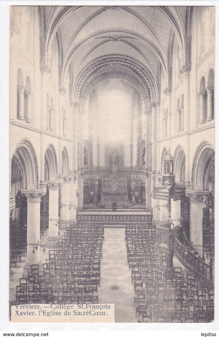 VERVIERS  "Eglise Des Jésuites , Rue De Rome - Intérieur    " Nels Pas Circulée   DEMOLIE (voir Scans ) - Verviers