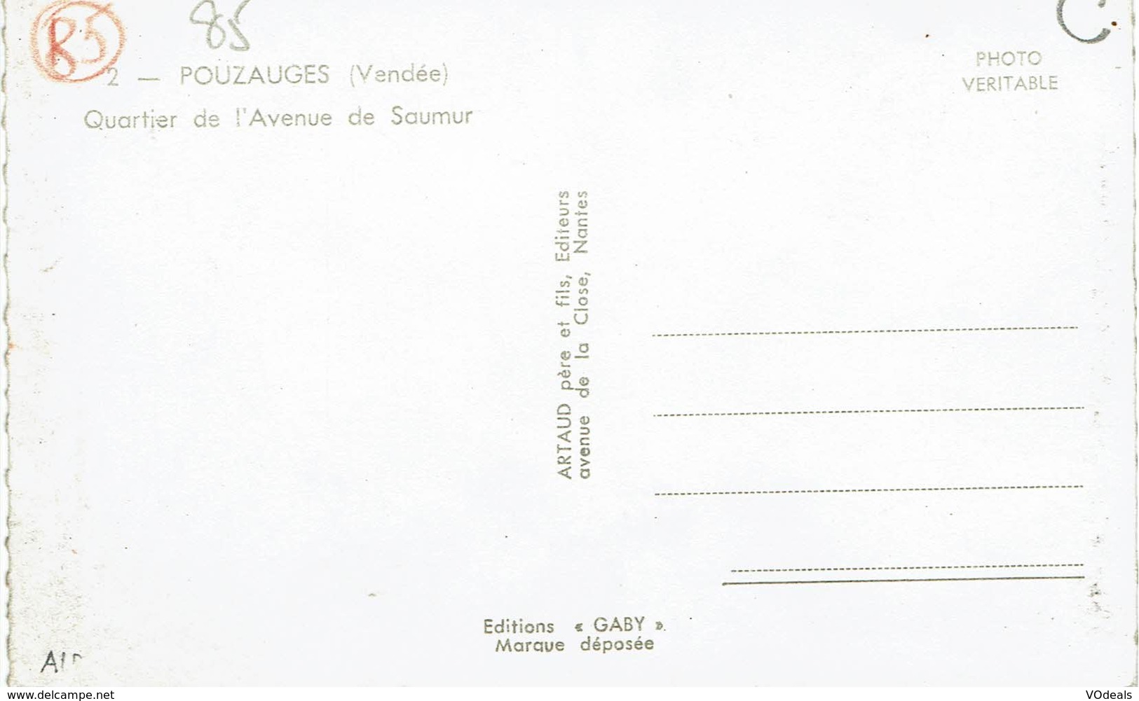 CPA - France - (85) Vendée - Pouzauges - Quartier De L'Avenue De Saumur - Pouzauges