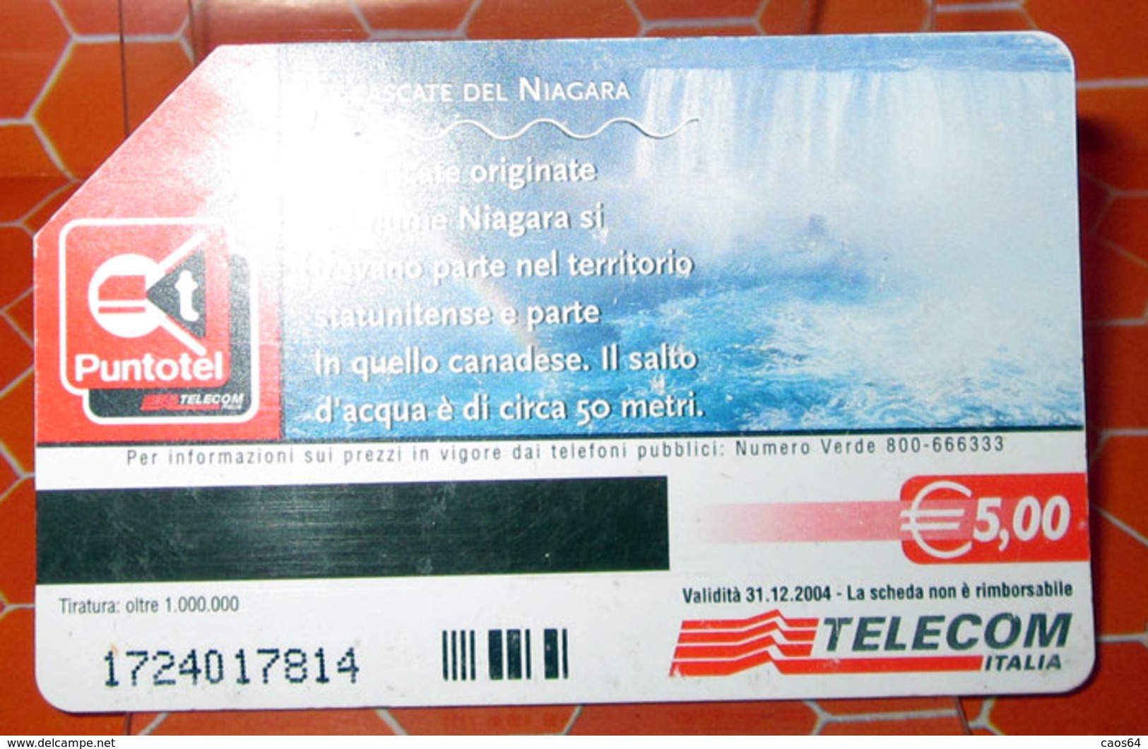 TELECOM € 5.00 CASCATE DEL NIAGARA  SCHEDA TELEFONICA USED - Public Ordinary