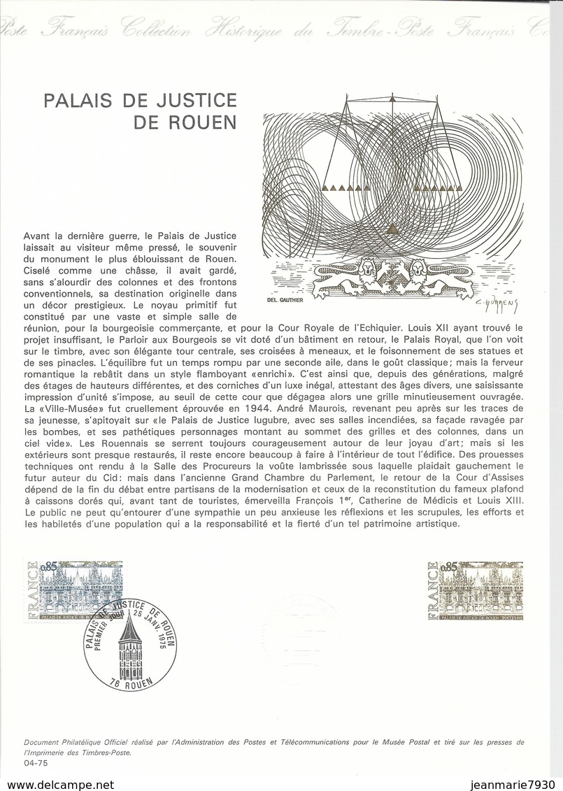 DOCUMENT OFFICIEL 4/75 ROUEN - COTE 2009 = 13.00 € - Postdokumente