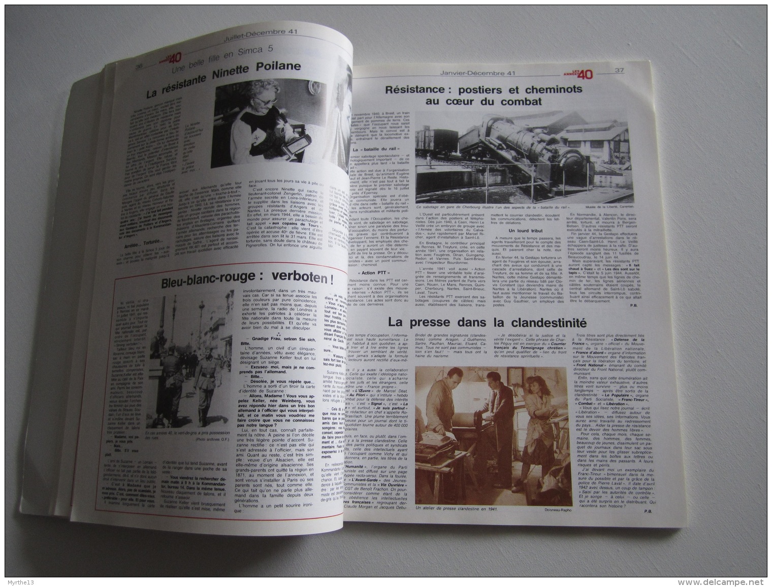 Livre MILITARIA  LES ANNÉES 40  La Vie Quotidienne De 1940 à 1949 - Französisch