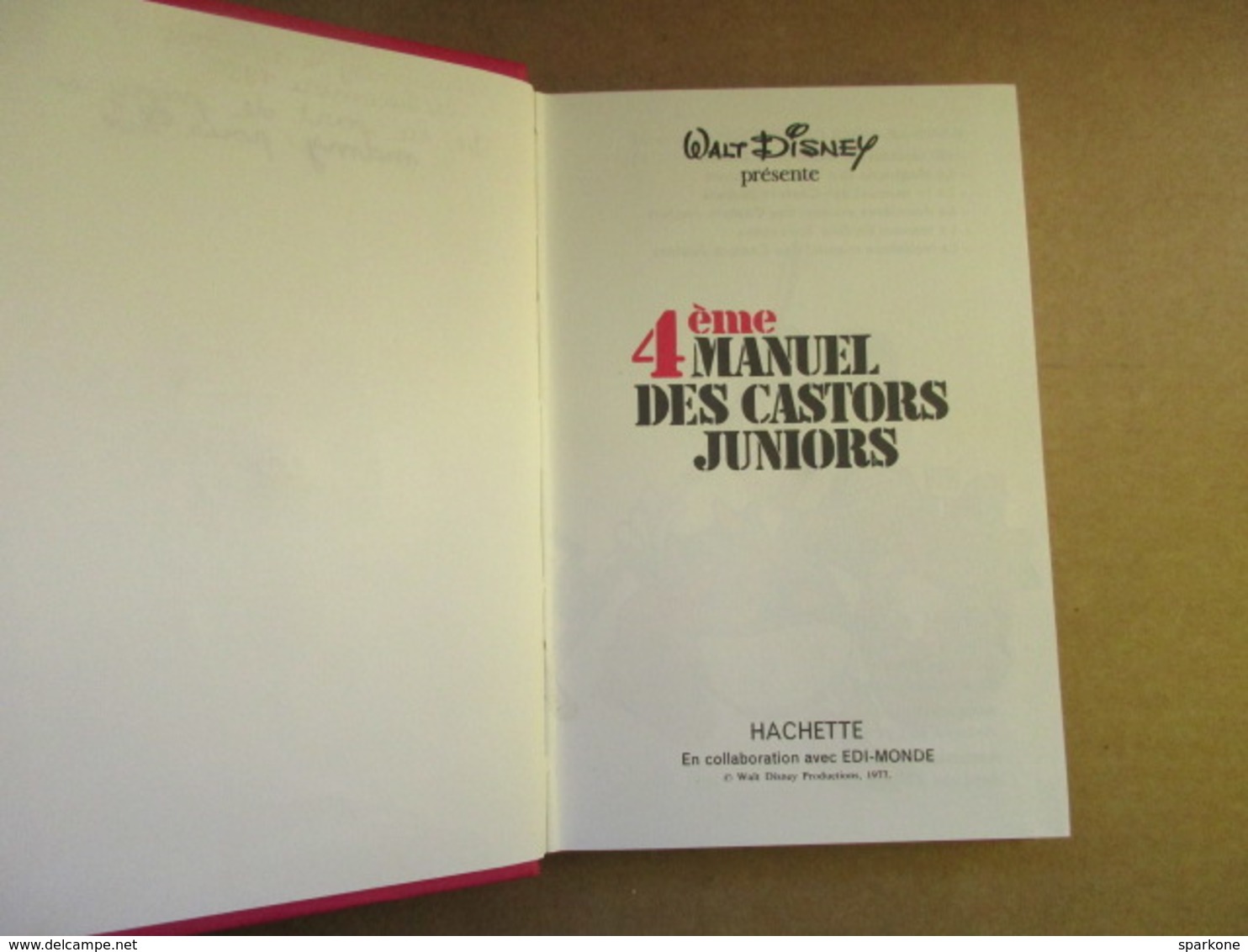 4e Manuel Des Castors Juniors (Walt Disney) éditions Hachette De 1979 - Autres & Non Classés