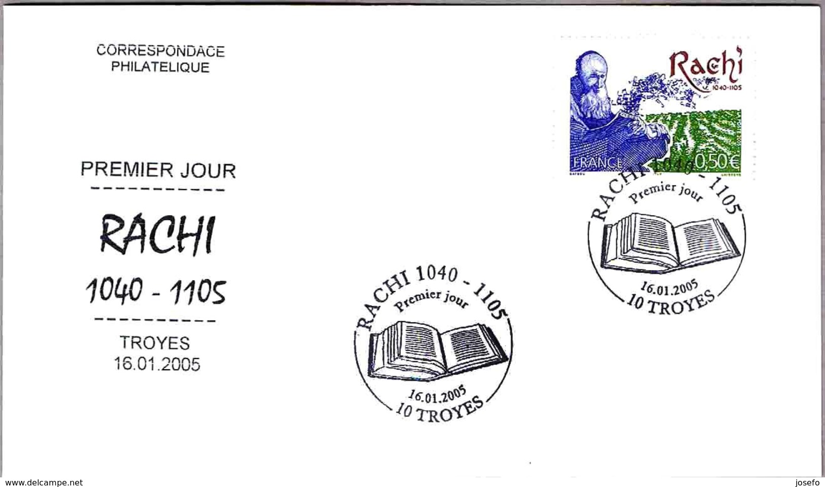 RABINO RACHI 1040-1105. Troyes 2005 - Judaísmo