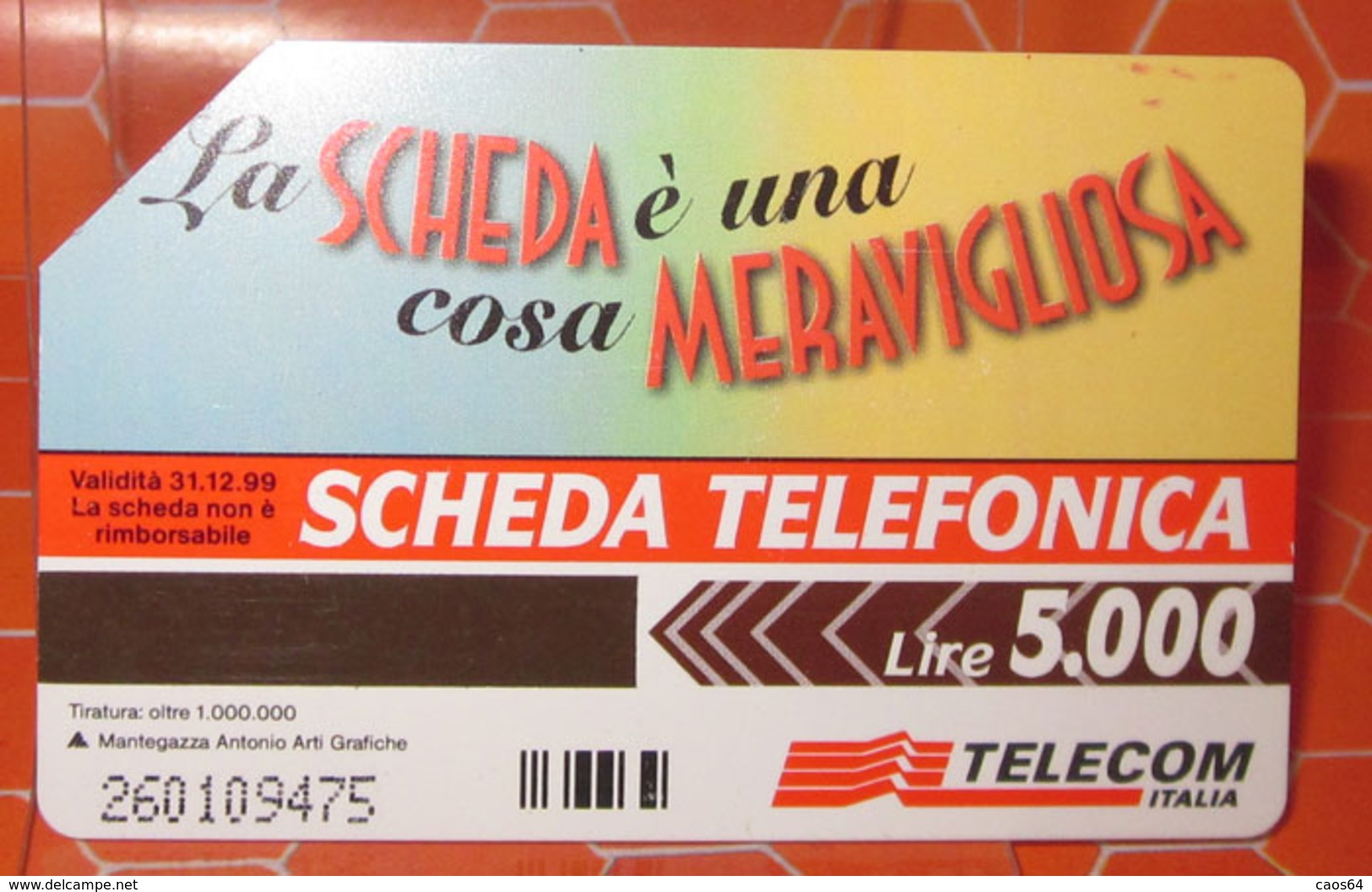 TELECOM LIRE 5.000    SCHEDA TELEFONICA USED - Public Advertising