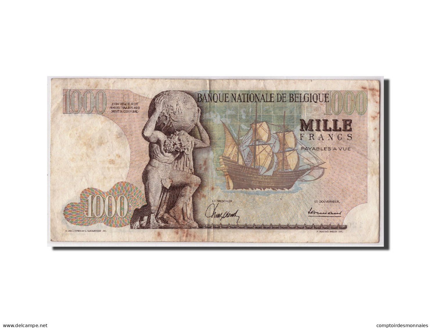 Billet, Belgique, 1000 Francs, 1965, 1965-03-26, KM:136a, TB - 1000 Franchi