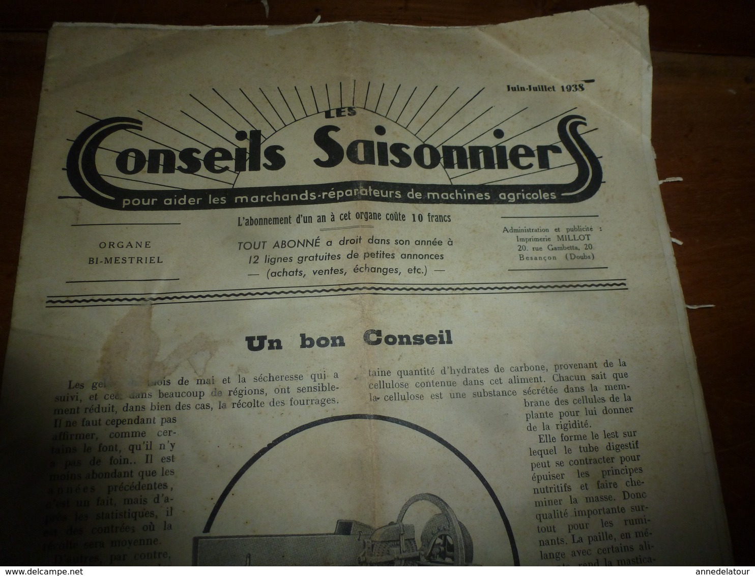 1938 Les Conseils Saisoniers (Dormoy à Trémoins;Sabatier à Laas,Cazaux à Baigts,Cabaussel à Viterbe,Fahé à Sanadère;etc - Autres & Non Classés