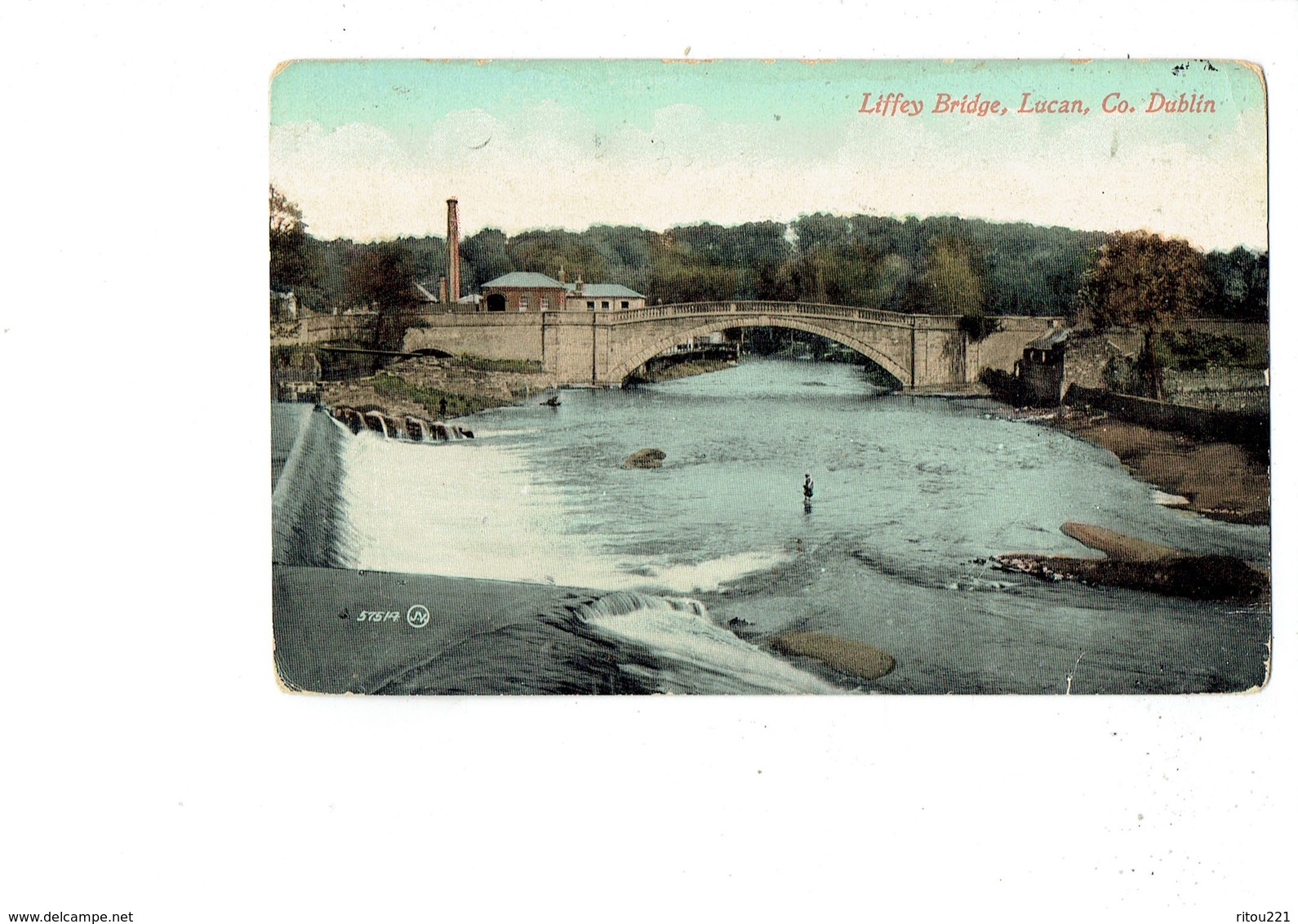 Cpa - Irlande - Liffey Lucan Bridge - Co. Dublin - Pont - Dublin