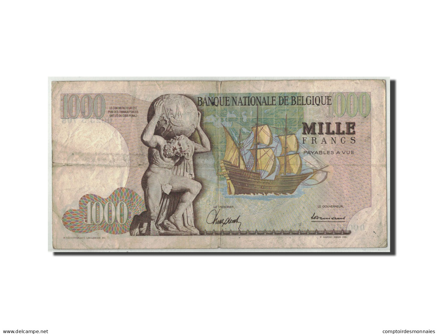 Billet, Belgique, 1000 Francs, 1961, 1961-01-09, KM:136a, TB - 1000 Francs