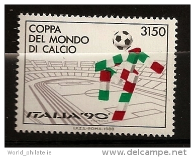 Italie Italia 1988 N° 1782 ** Sport, Italia'90, Coupe Du Monde, Football, Mascotte, Logo, Stade, Lego, Jongle, Terrain - 1981-90:  Nuevos