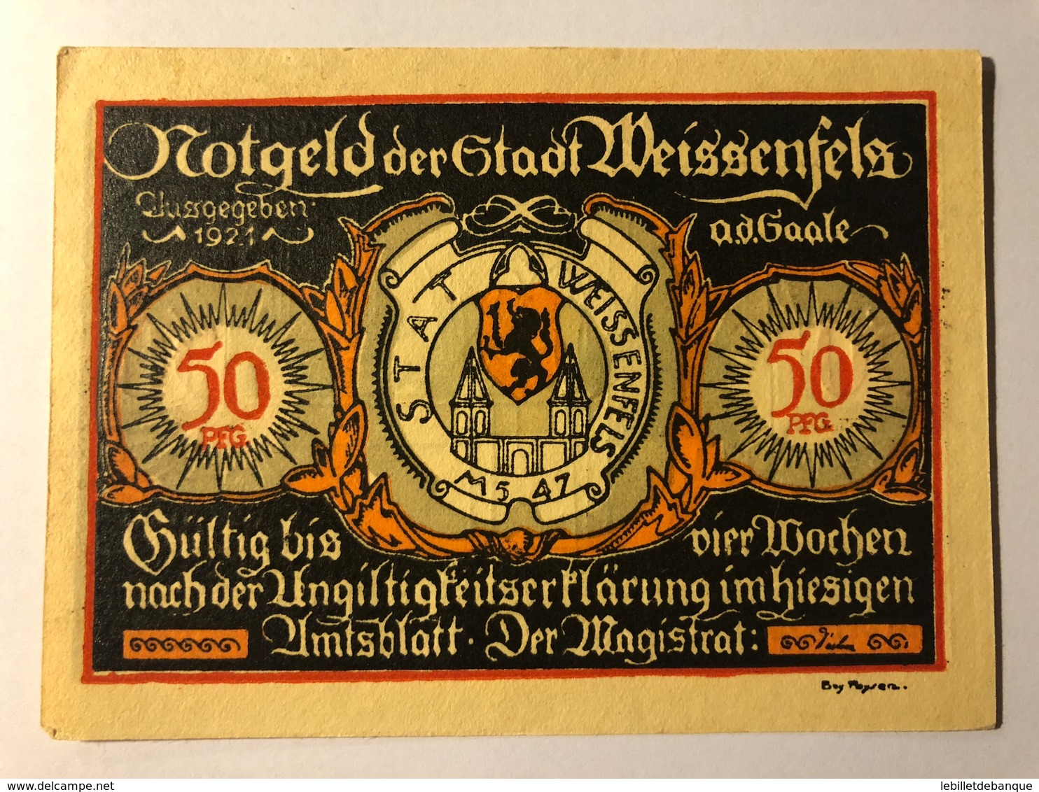 Allemagne Notgeld Weissenfels 50 Pfennig - Collections