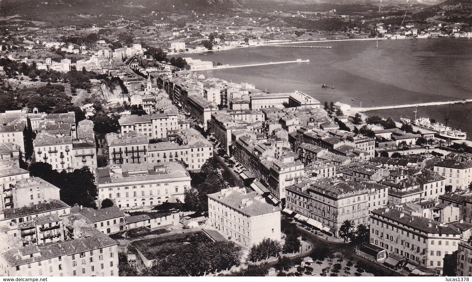 20 /  AJACCIO / VUE AERIENNE / PLACE DE GAULLE ET COURS NAPOLEON / CIRC 1956 - Ajaccio