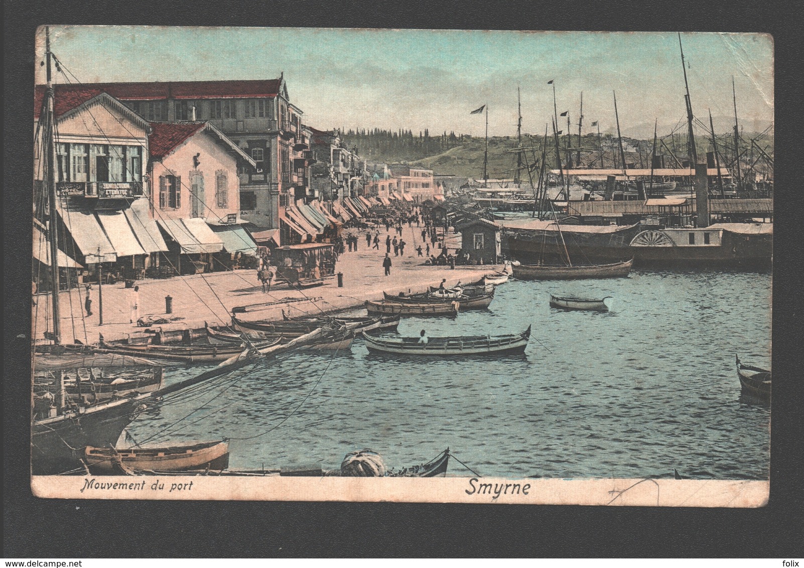 Smyrne - Mouvement Du Port - Paardentram / Horse Tram / Tramway à Cheval - Boat/ Bateau - Harbour / Haven / Hafen - 1910 - Turkije
