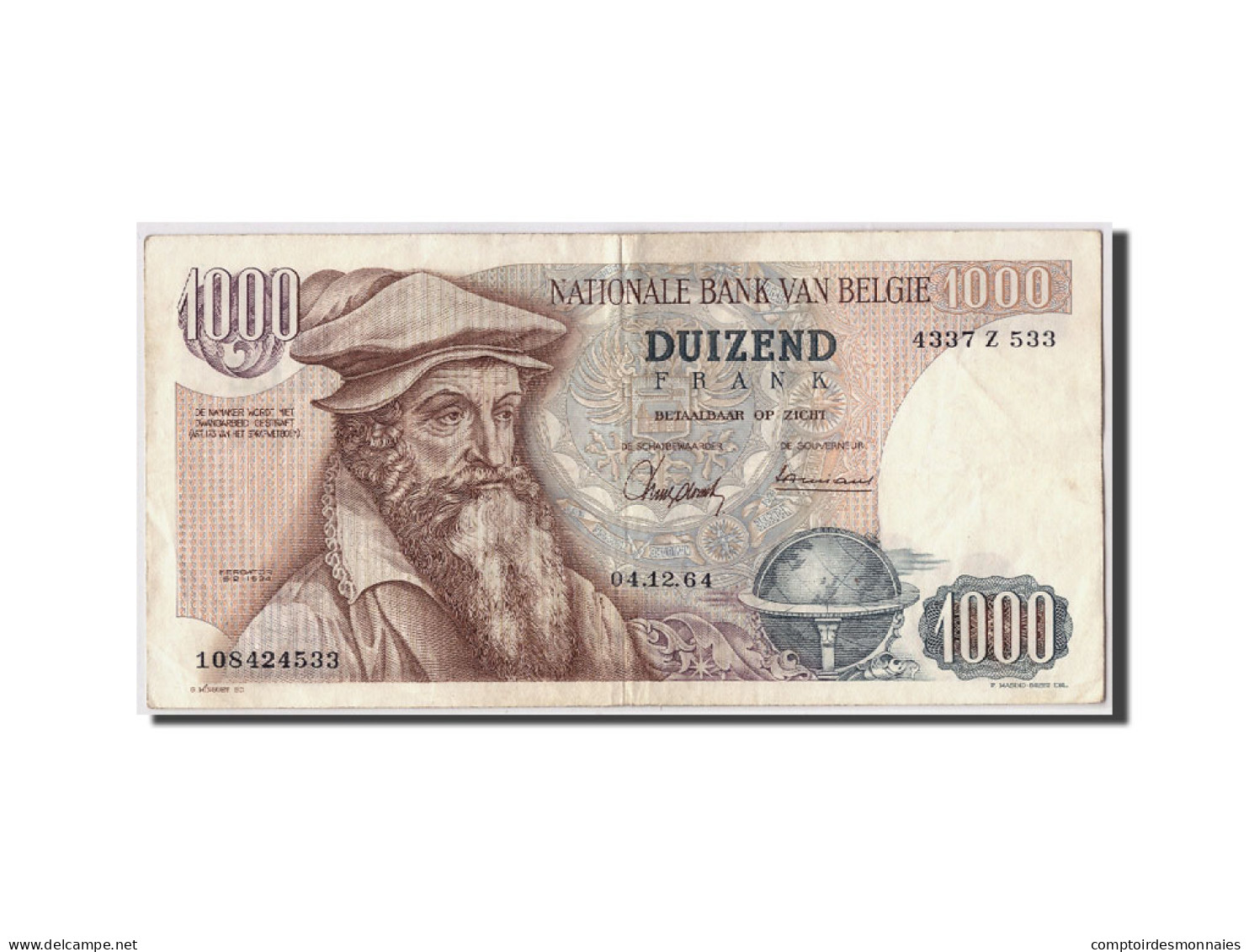 Billet, Belgique, 1000 Francs, 1964, 1964-12-04, KM:136a, TB+ - 1000 Francos