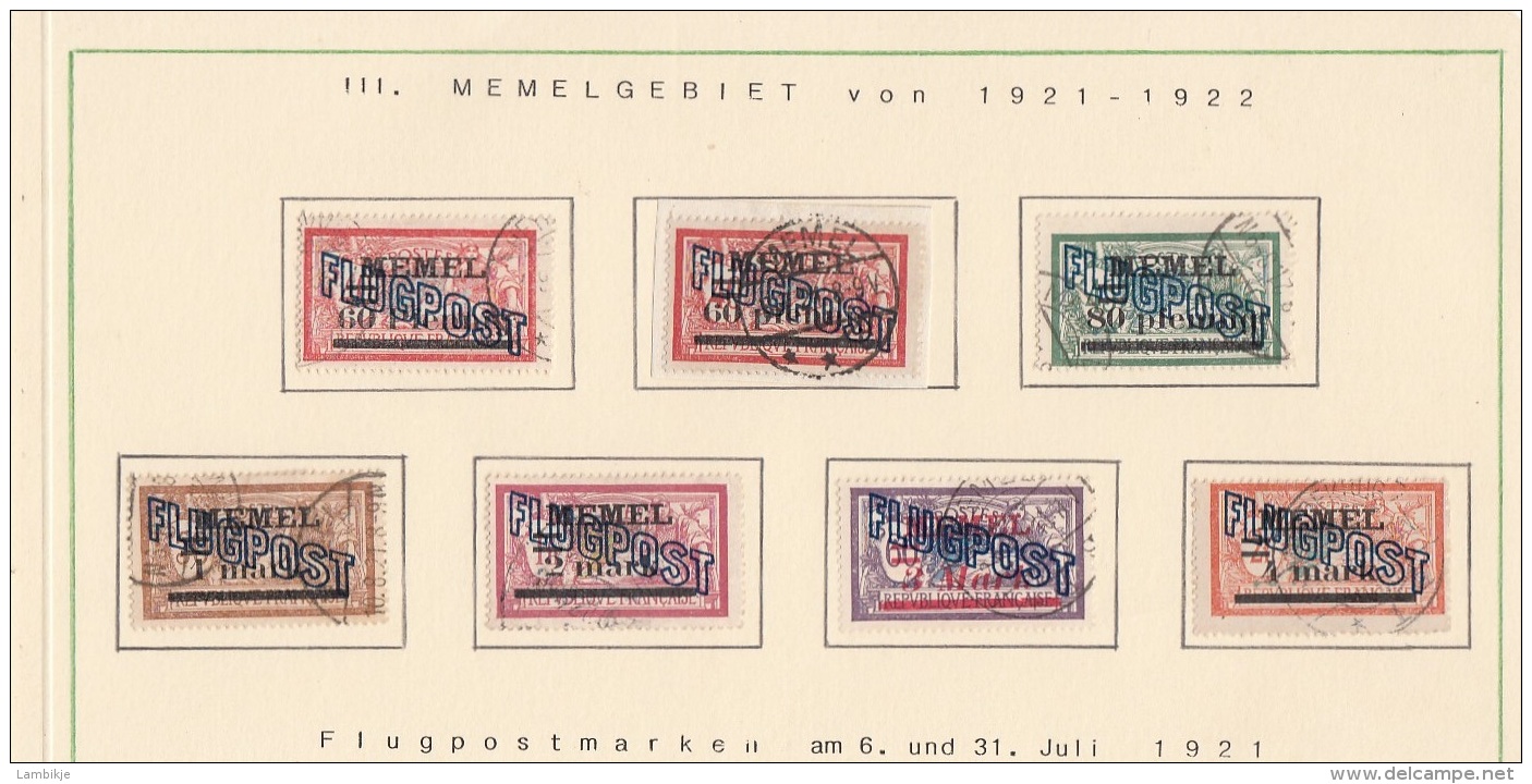 +++ Kleine Sammlung Deutsches Reich Memel Flugpostmarken Mit Dabei Punkt Im T  Und Ohne T Michelnr. 40  I Und II +++ - Memelgebiet 1923