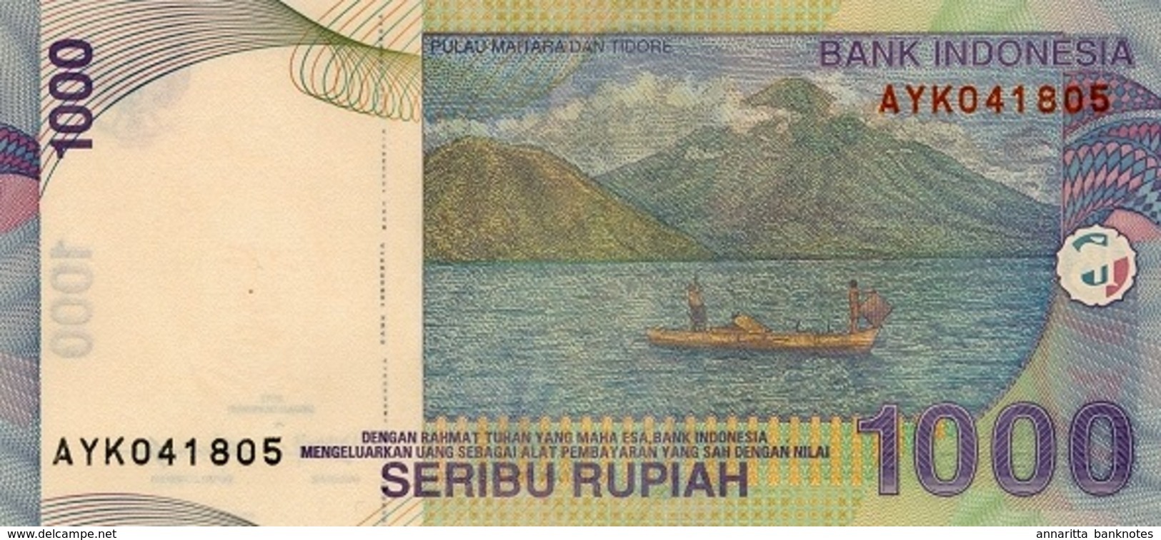 INDONESIA 1000 RUPIAH 2011 (2000) P-141k UNC  [ID597k] - Indonesië