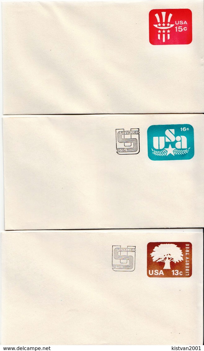 USA 7 Mint Postal Stationery Covers - 1961-80