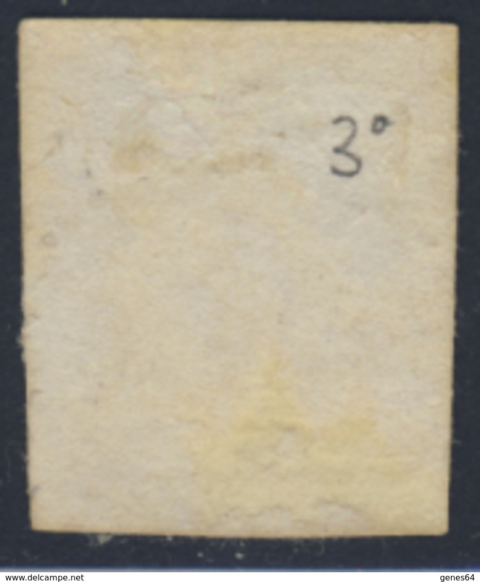 15 Centes. Rosa II Tipo (sassone N.5) Annullo Di Sondrio (p.3)  - Buone Condizioni - Immagine Del Verso - Lombardo-Veneto