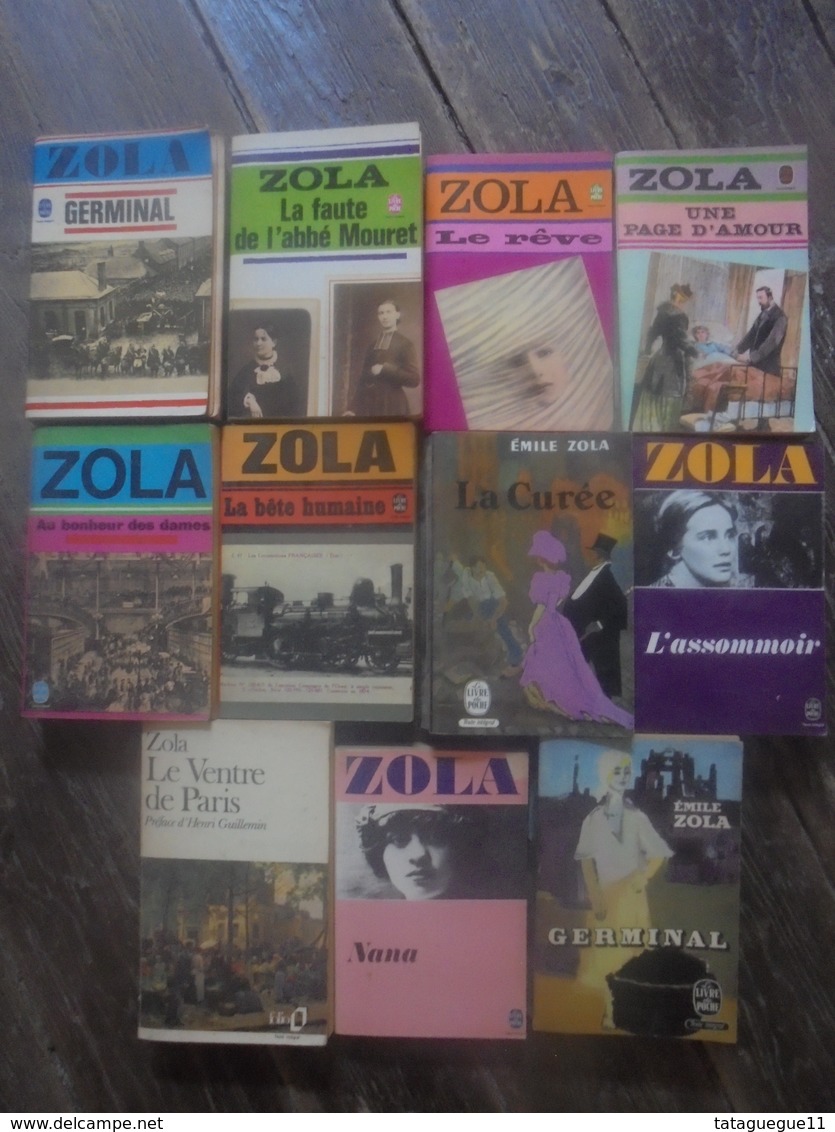 Petit Lot -11 Livres De Emile ZOLA - Lots De Plusieurs Livres