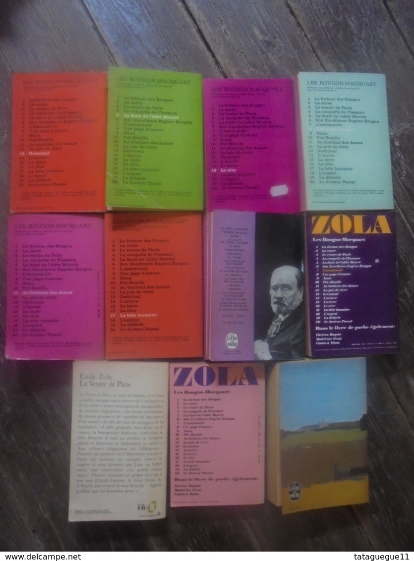 Petit Lot -11 Livres De Emile ZOLA - Wholesale, Bulk Lots