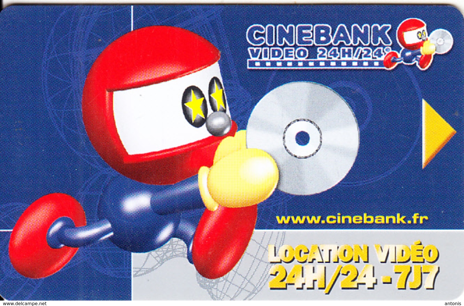 FRANCE - Cine Bank VIdeo 24h, Magnetic Member Card, Used - Other & Unclassified