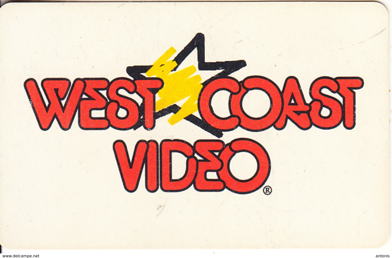 USA - West Coast Video, Member Card, Used - Other & Unclassified