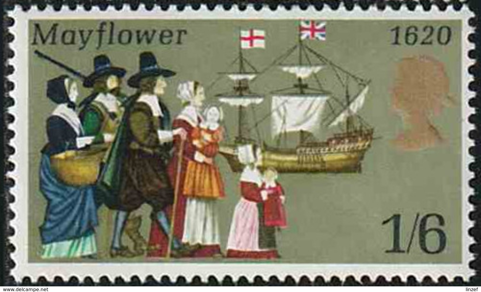 GB 1970 Yv. N°589 - 1/6 Voyage Du Mayflower - Neuf ** - Nuevos