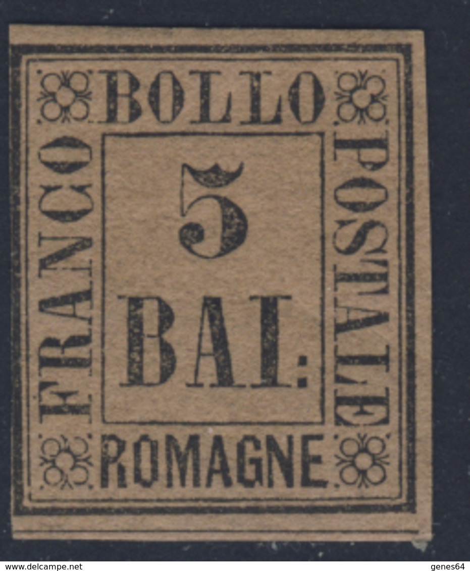 5 Baj Violetto Con Margine Sinistro Corto - Immagine Del Verso - Romagne