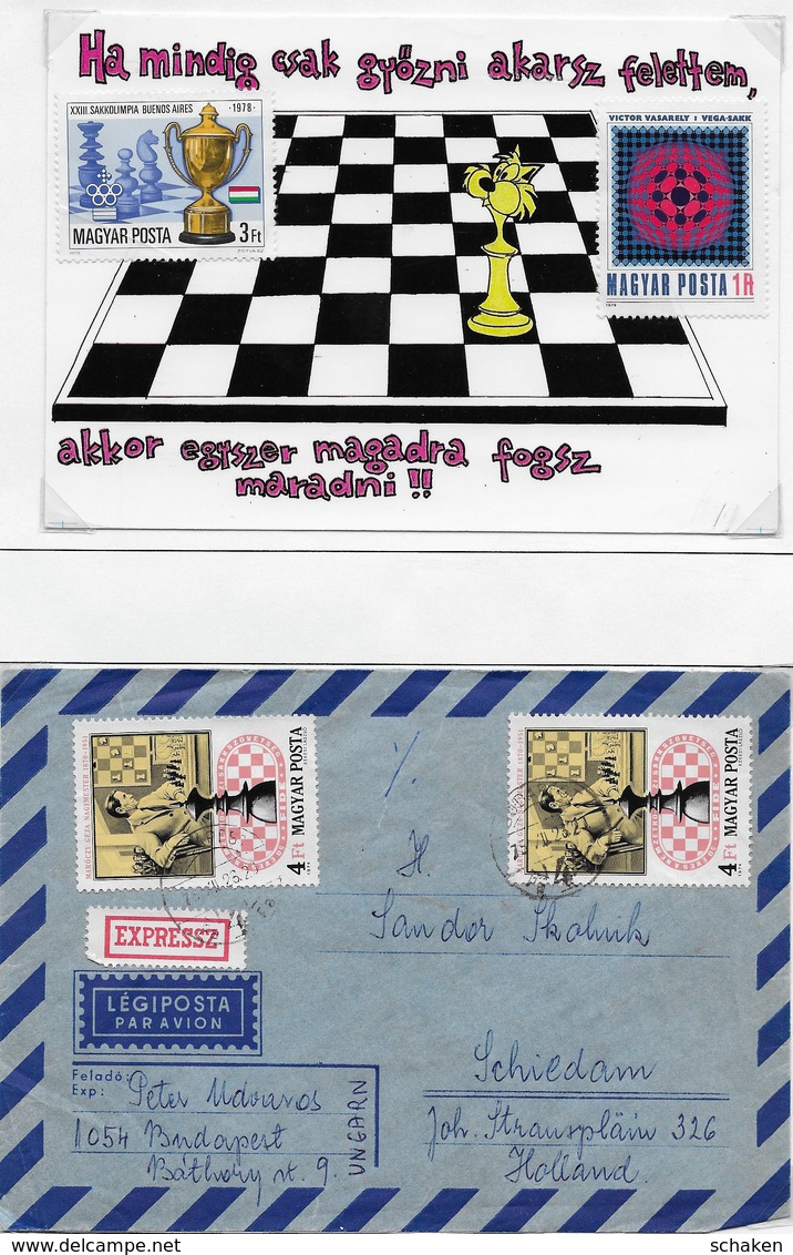 Hungary; Chess Ajedrez; - Storia Postale