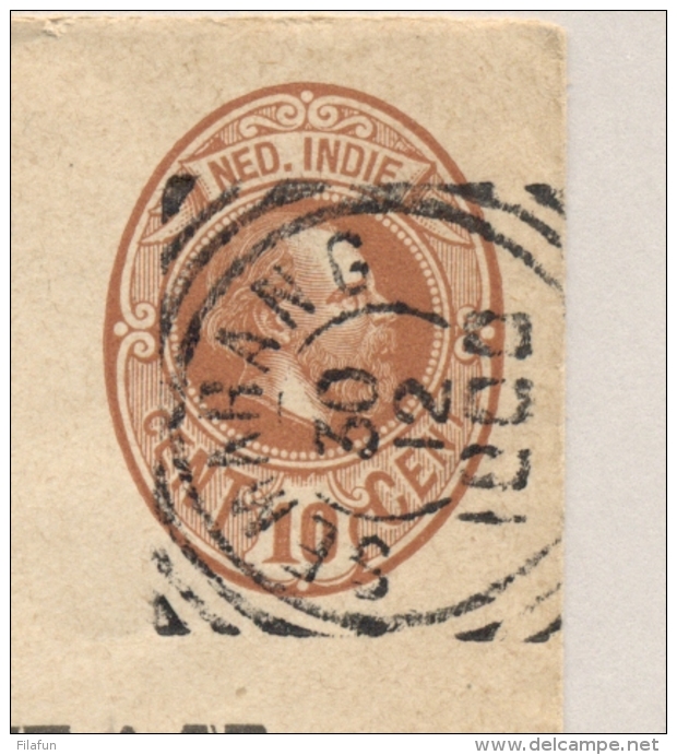 Nederlands Indië - 1900 - 10 Cent Willem III, Envelop G6 Particulier Bedrukt Kian Gwan Van Semarang Naar Batavia - Nederlands-Indië