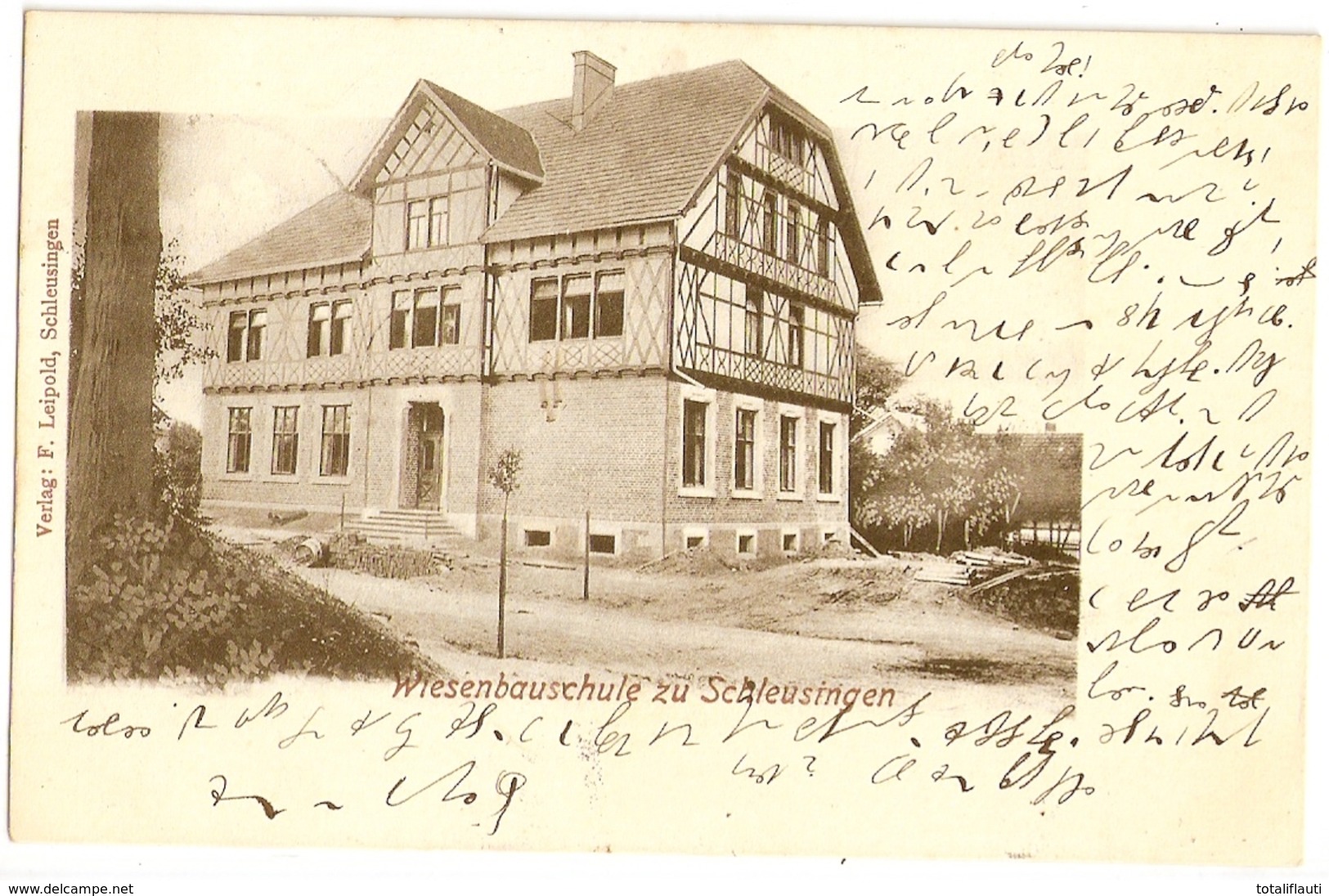 SCHLEUSINGEN Thüringen Wiesenbauschule Technikum Steno Text 15.6.1904 Gelaufen - Schleusingen