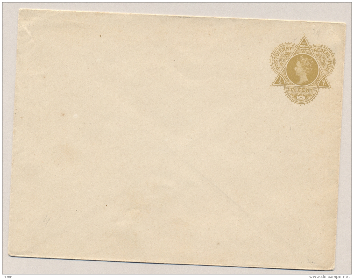 Nederlands Indië - 1911 - 17,5 Cent Wilhelmina In Driehoek, Envelop G32 / H&amp;G 26 - Ongebruikt - Nederlands-Indië