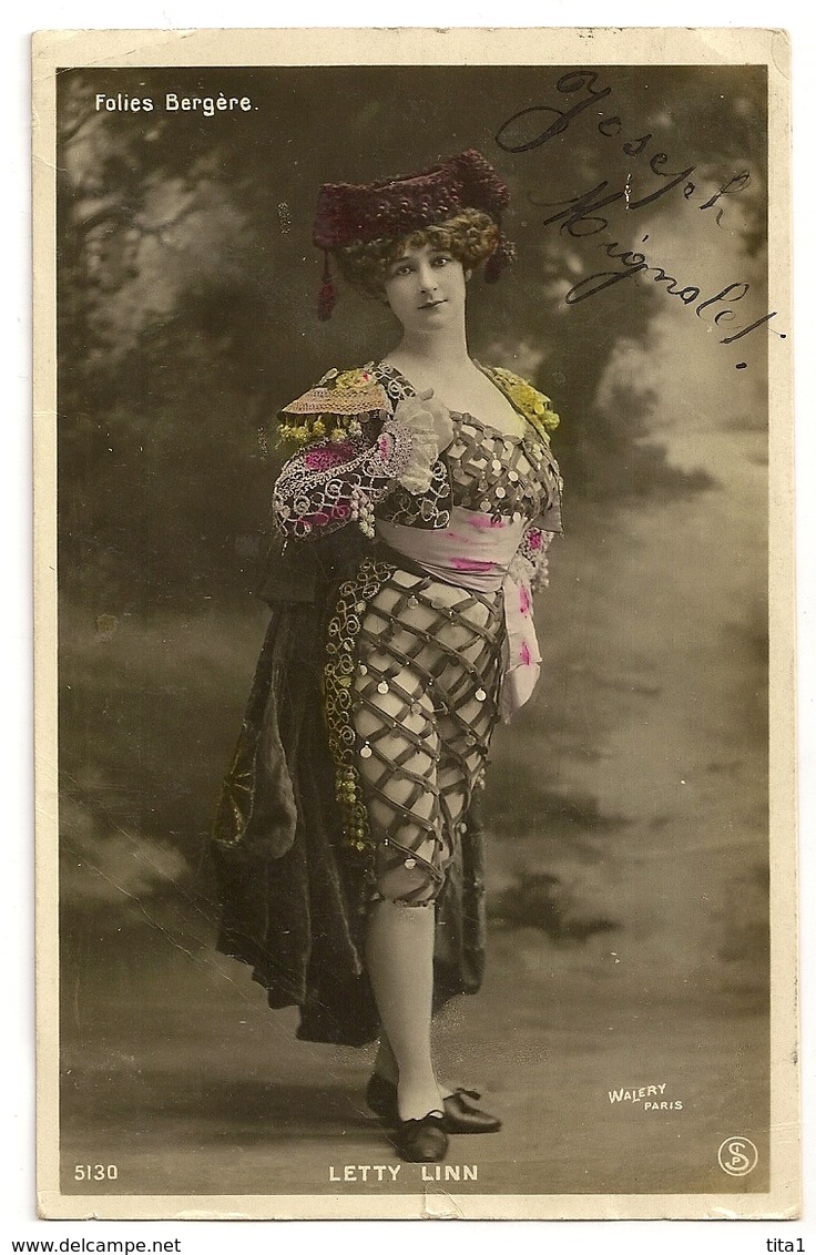 152- Folies Bergère - Letty Linn " Walery Paris" - Cabaret