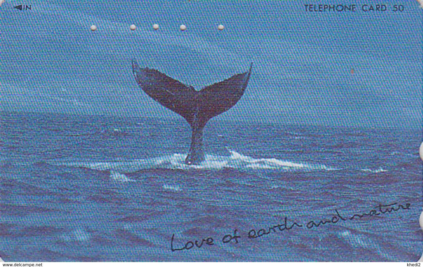 Télécarte Japon / 110-011 - ANIMAL - BALEINE - WHALE Japan Phonecard - WAL TK - BALLENA / Queue - 362 - Dolfijnen