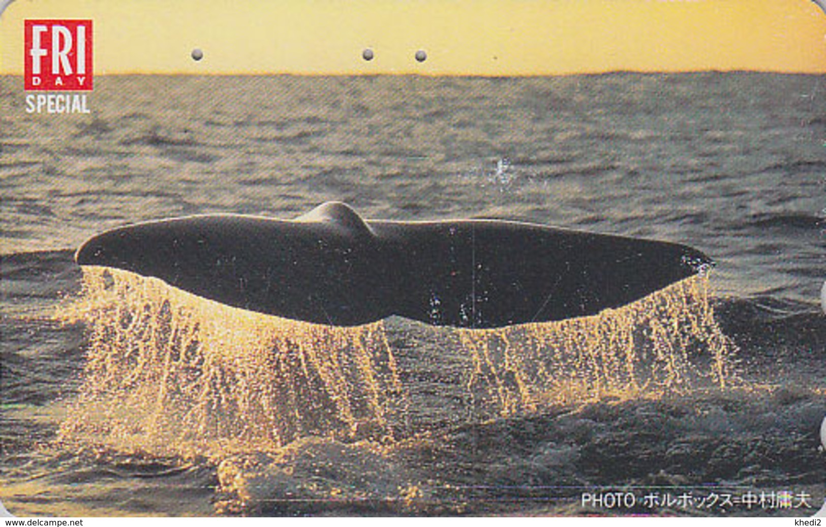 Télécarte Japon  110-011 - ANIMAL - BALEINE / FRI SPECIAL - WHALE Japan Phonecard - WAL TK - BALLENA / Queue - 365 - Dolfijnen